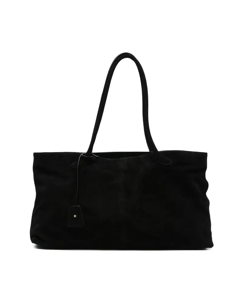 LOW CLASSIC Haricot Suede Shoulder Bag Black
