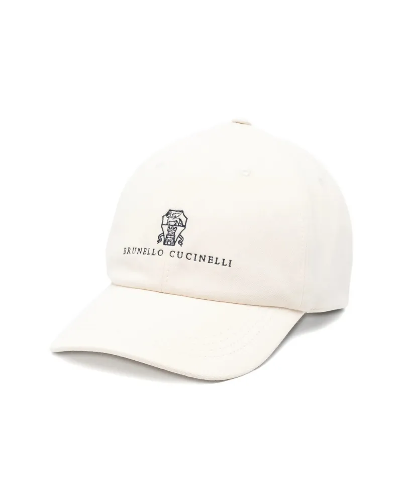 Brunello Cucinelli Embroidered Cap Hat Neutrals