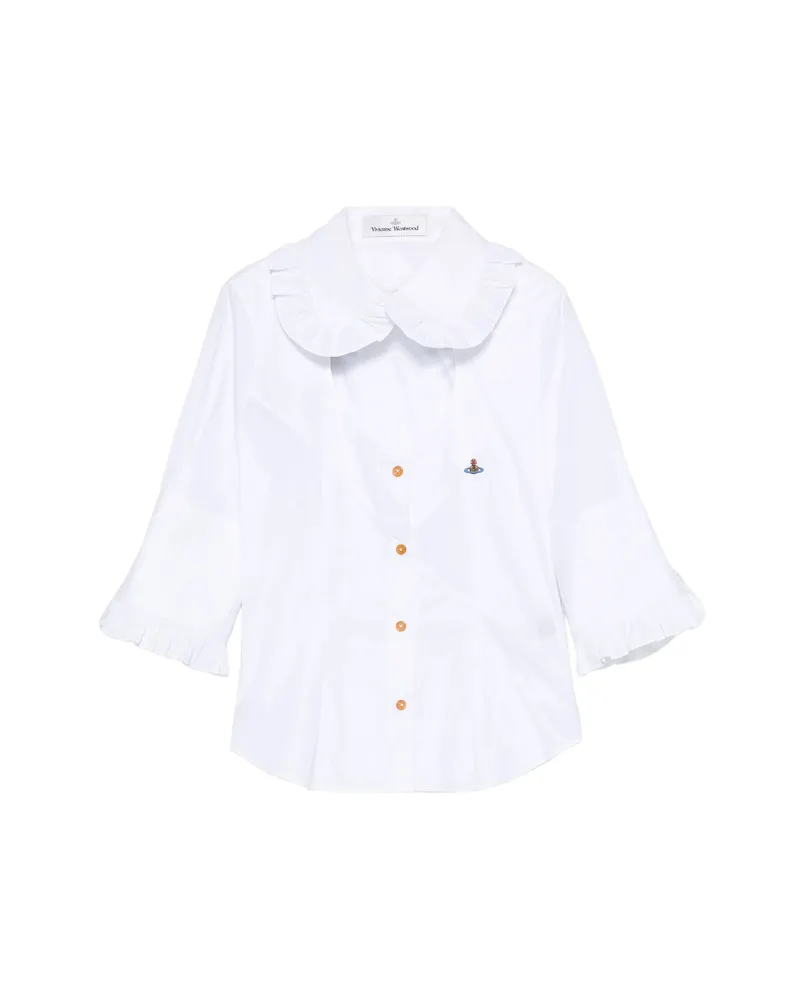 Vivienne Westwood SS Toulouse Frill Cut-out Shirt White
