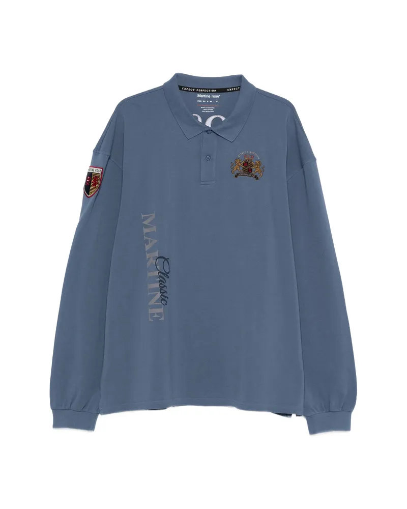 Martine Rose Logo Polo Shirt Blue