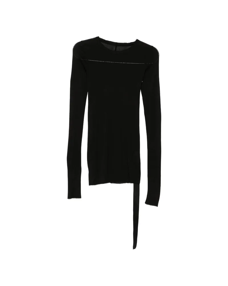 DRKSHDW by Rick Owens Ruched Long-sleeve Top Black