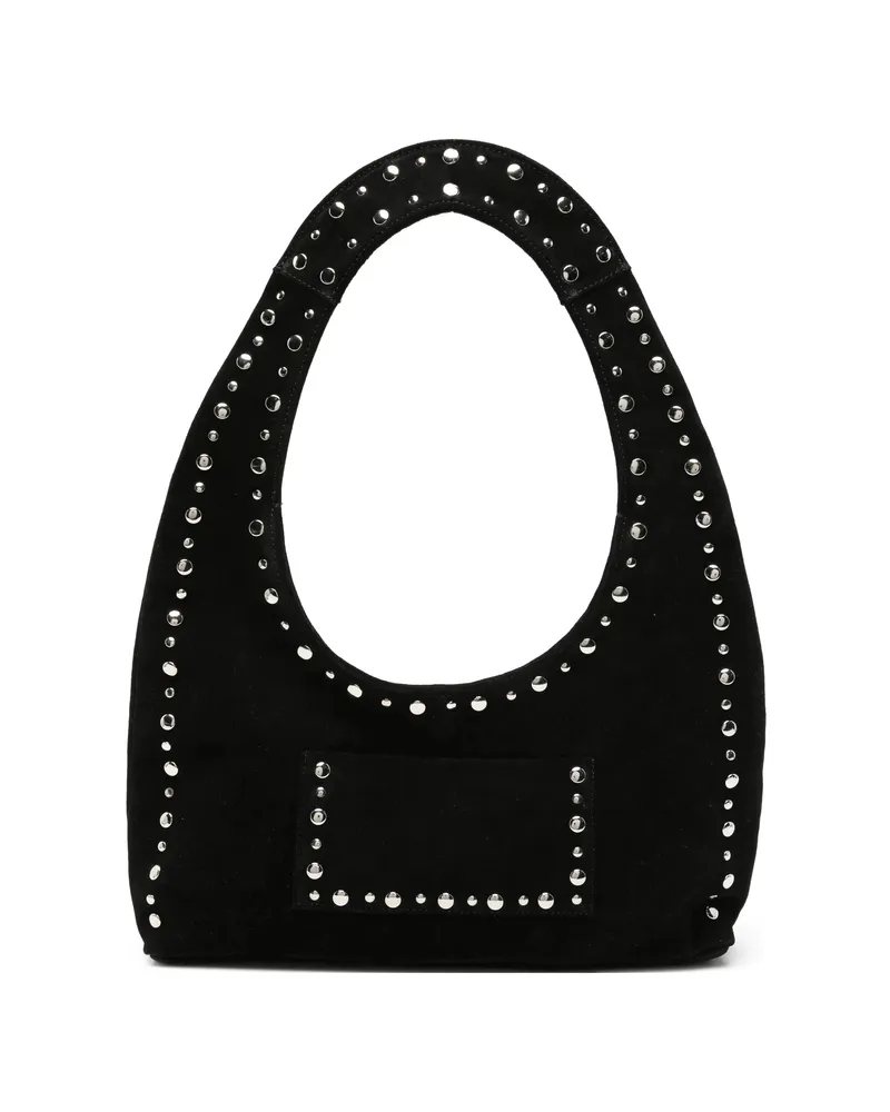 GIMAGUAS Franca Stud-embellished Suede Tote Bag Black