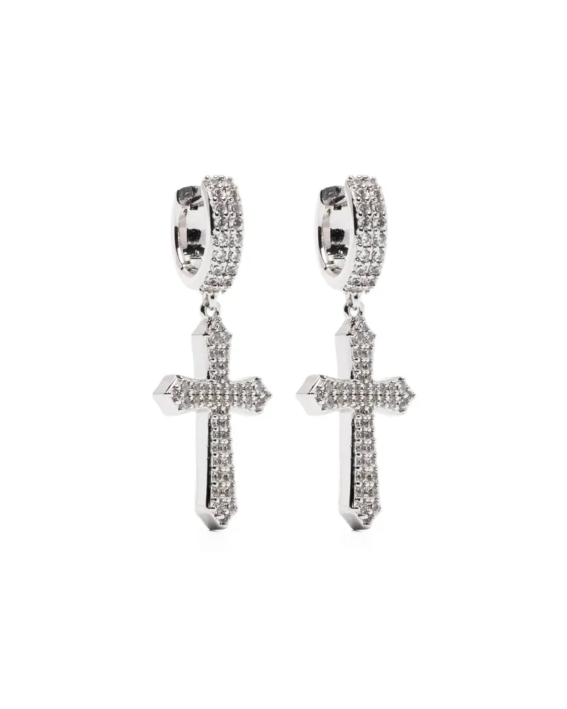 DARKAI Cross-pendant Earrings Silver