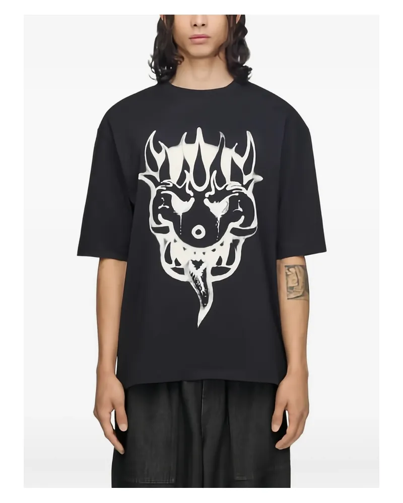 Y-3 Yaksha Graphic-print T-shirt Black