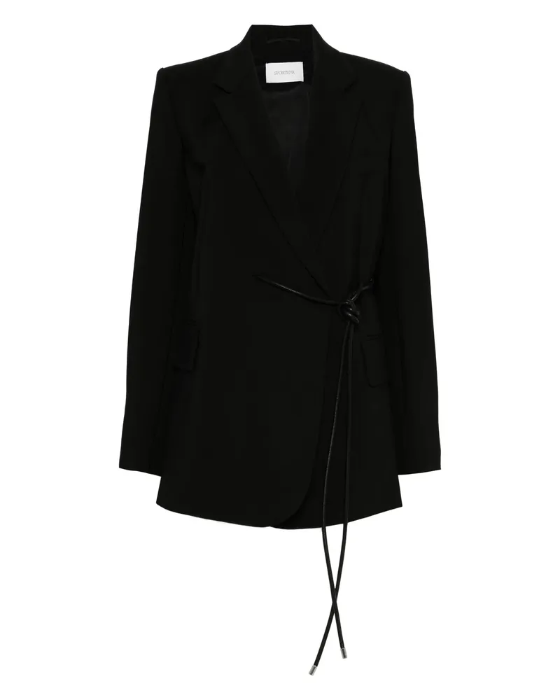 SPORTMAX Self-tie Wrap Blazer Black