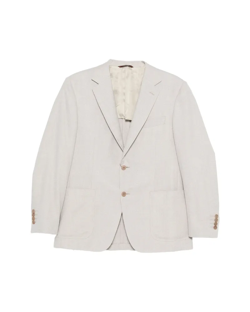 Canali Chest-pocket Blazer Neutrals