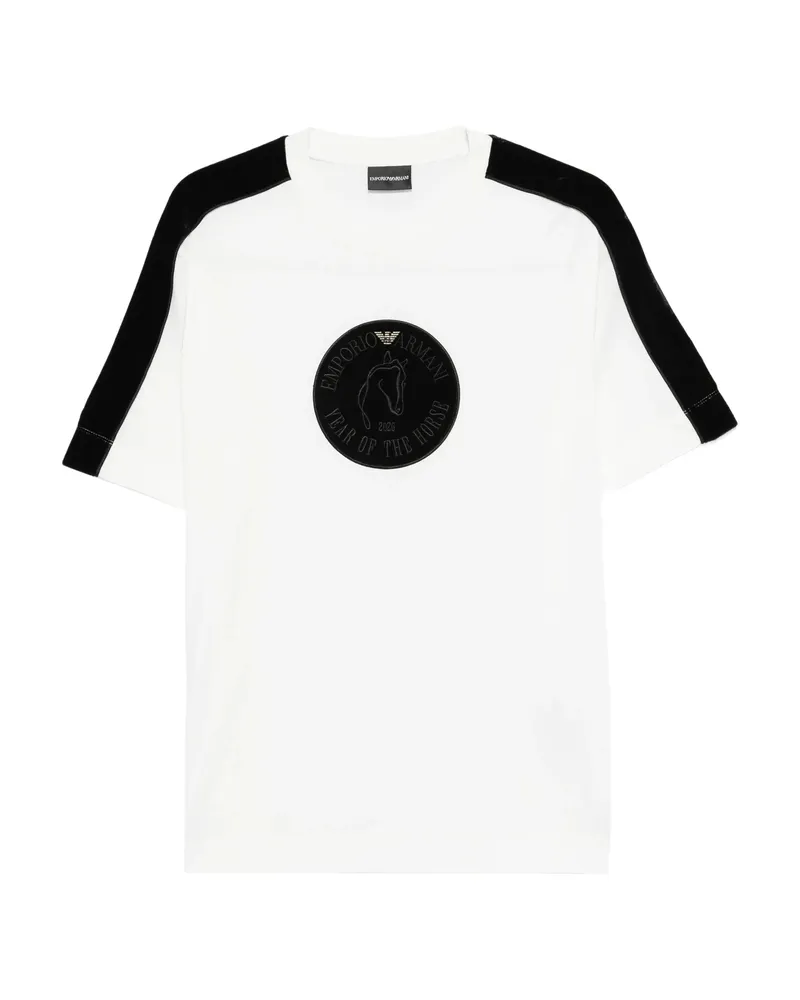 Emporio Armani Stripe-detail T-shirt White