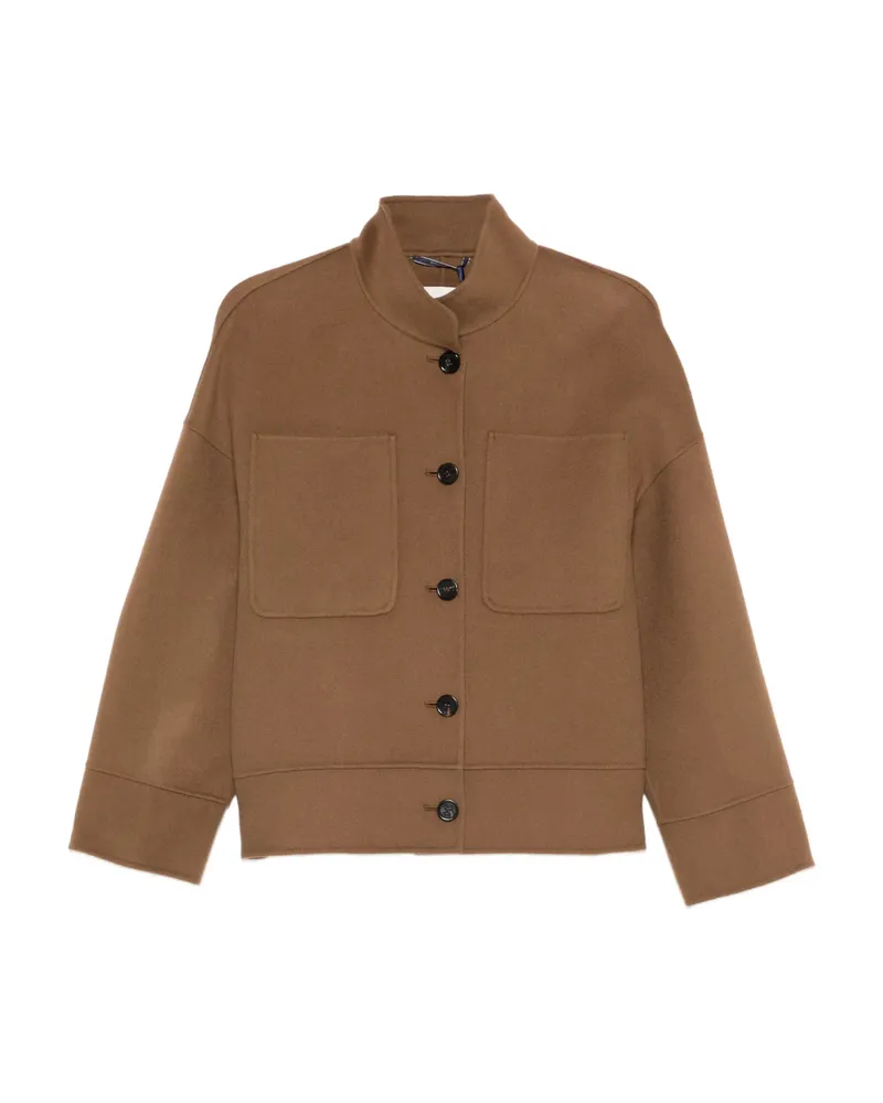 Max Mara Renna Patch-pocket Button Jacket Brown