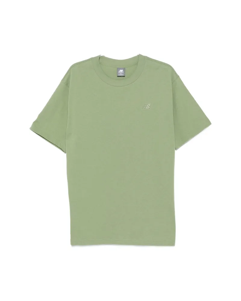 New Balance Logo-embroidered T-shirt Green