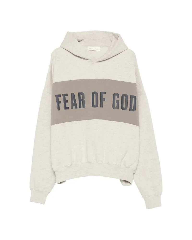 Fear of God Logo-print Hoodie Neutrals