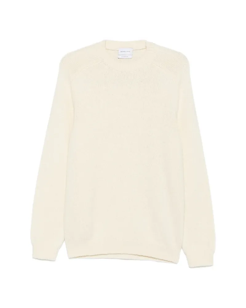 Scaglione Ribbed-knit Raglan-sleeve Sweater Neutrals
