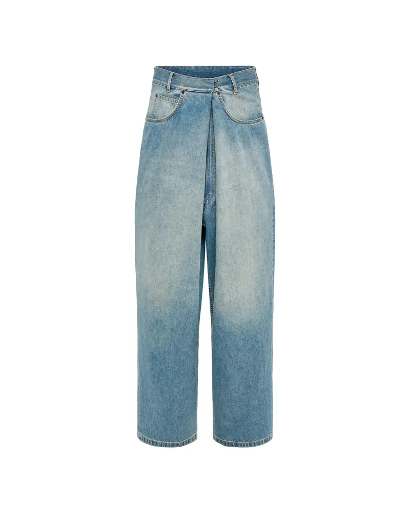 Maison Margiela Wrap-front Faded Jeans Blue
