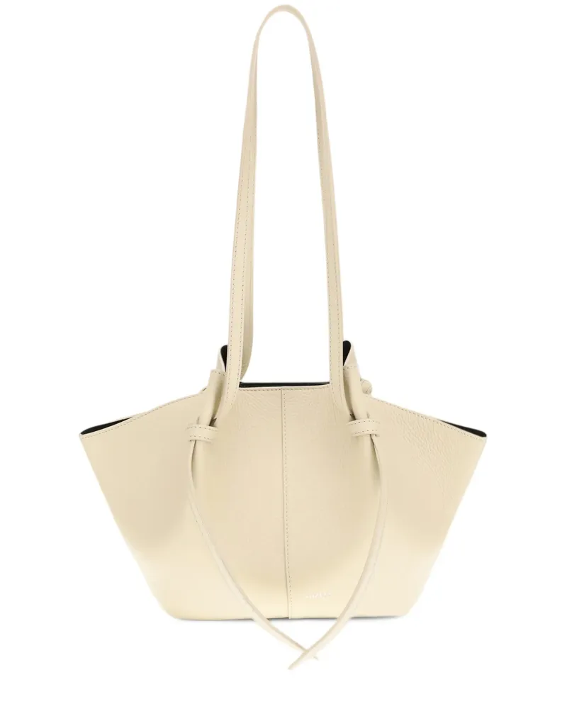 YUZEFI Large Mochi Leather Shoulder Bag Neutrals