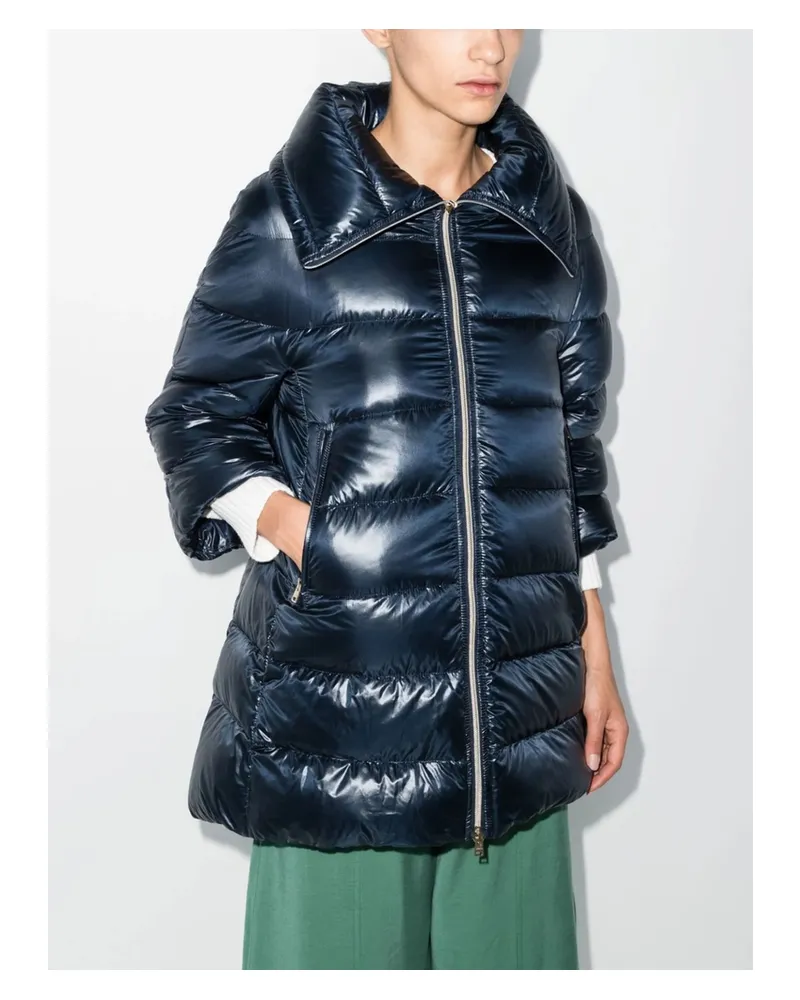 Herno Cleofe Cropped-sleeve Jacket Blue