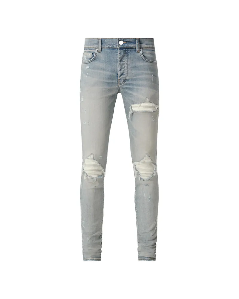 Amiri MX1 Ultrasuede Skinny Jeans Blue