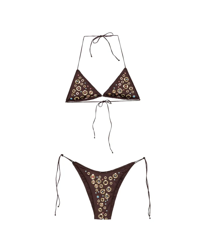 Oséree Stud Bikini Brown