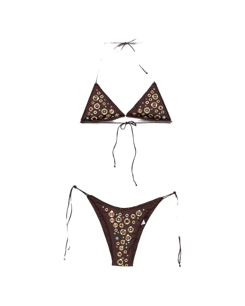 Oséree Stud Bikini Brown