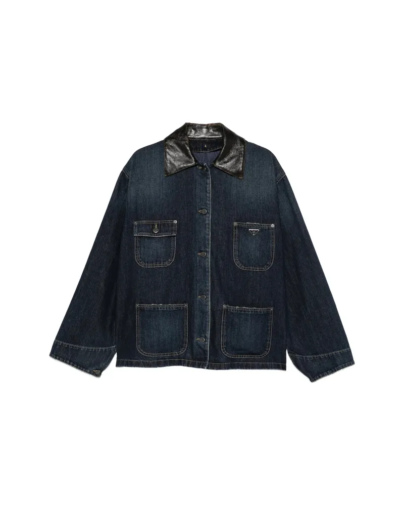 Prada Button-fastening Denim Jacket Blue