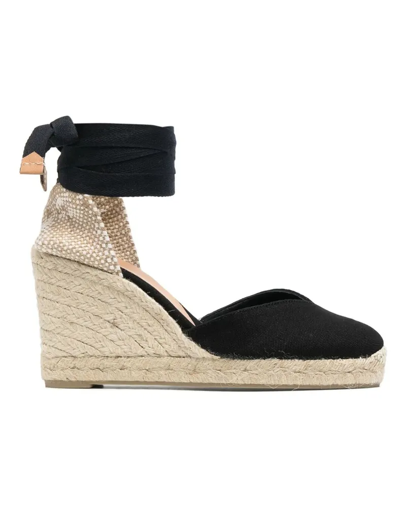 Castañer Ankle-tied Espadrille Wedges Black