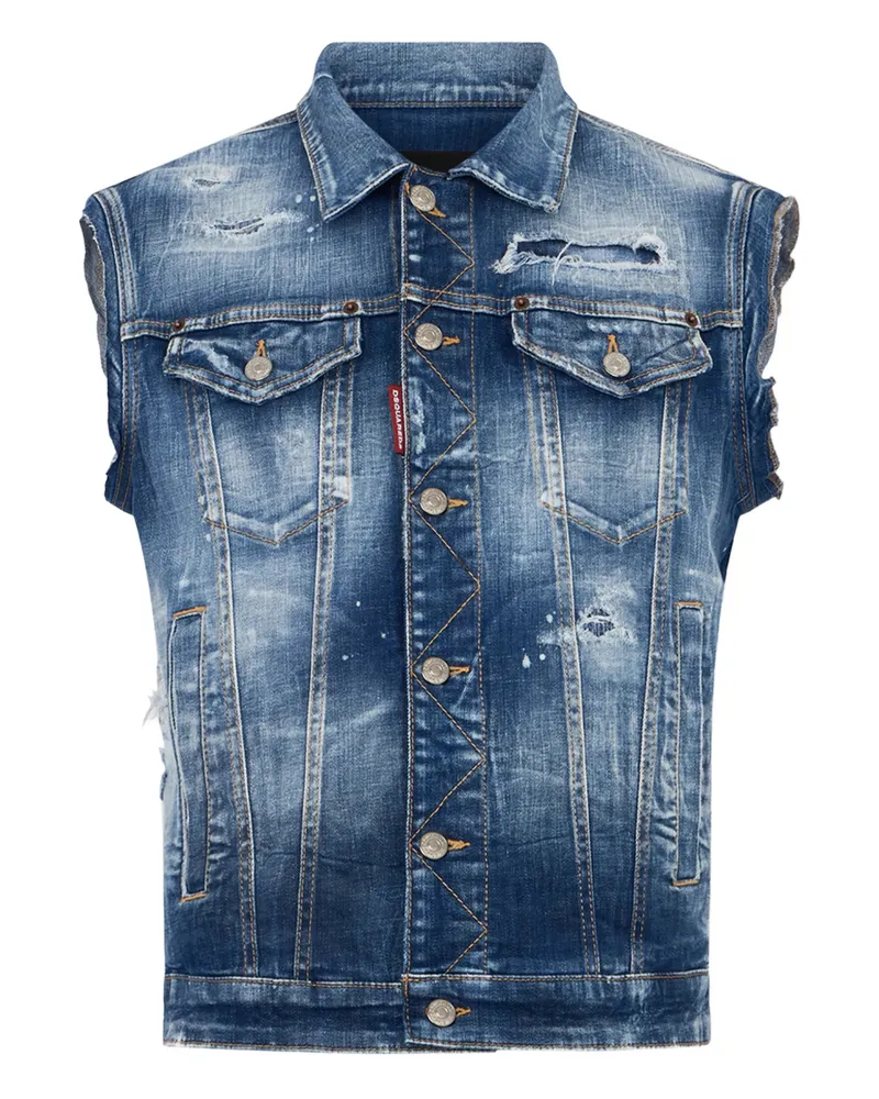 Dsquared2 Side By Side Gilet Blue