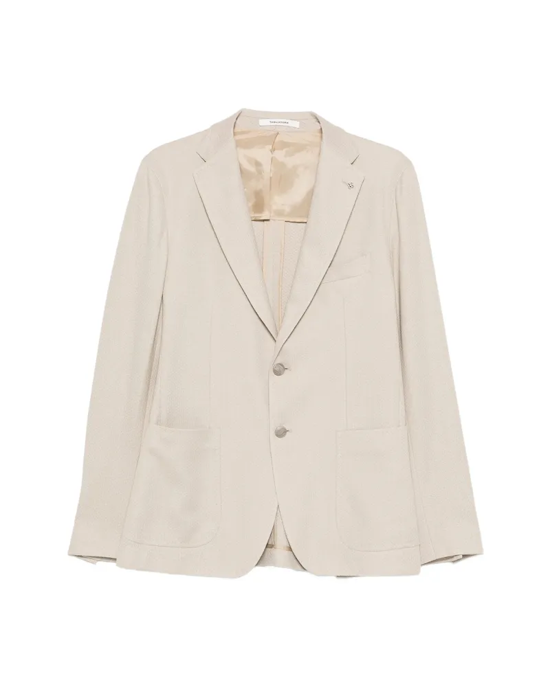 Tagliatore Textured Two-button Blazer Neutrals