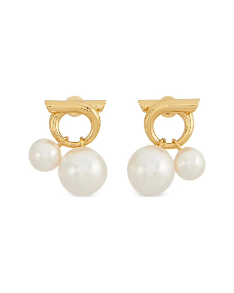 Ferragamo Gancini Earrings Gold