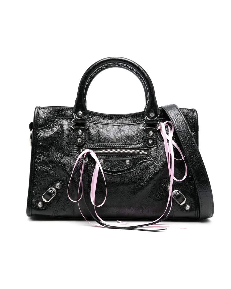 Balenciaga Small Le City Bow-embellished Tote Bag Black