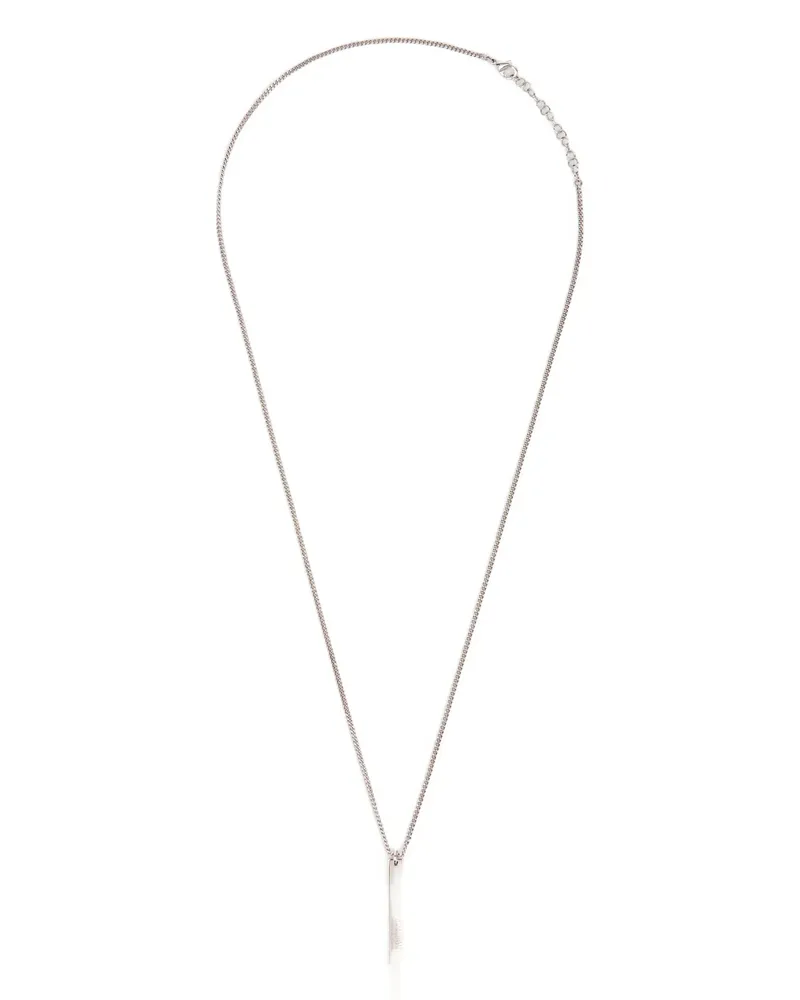 Maison Margiela Minimal Pendant Necklace Silver