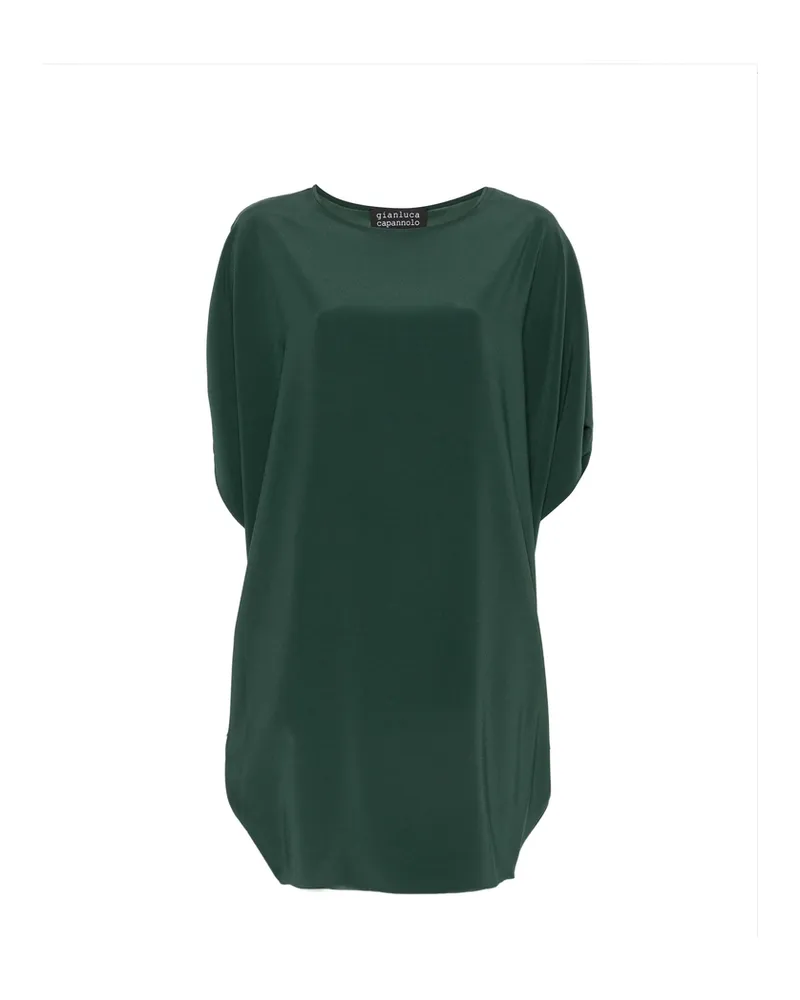 Gianluca Capannolo Iris Batwing-sleeve Boat-neck Midi Dress Green