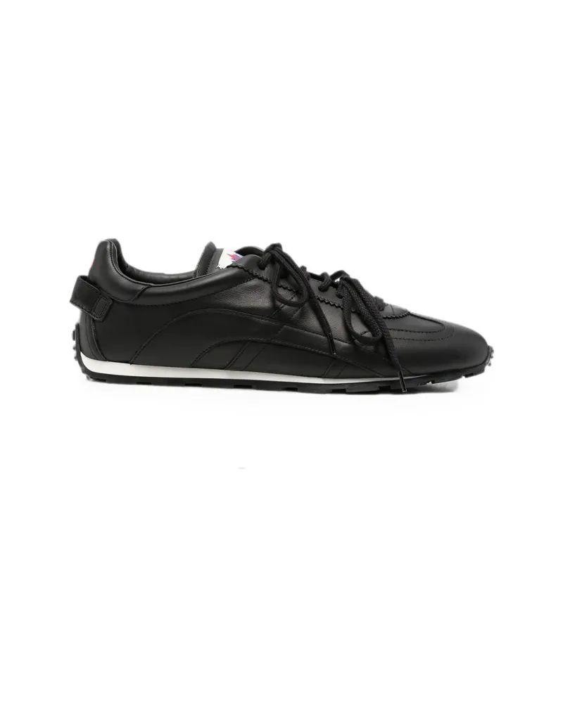 Dsquared2 Maple-leaf Leather Sneakers Black