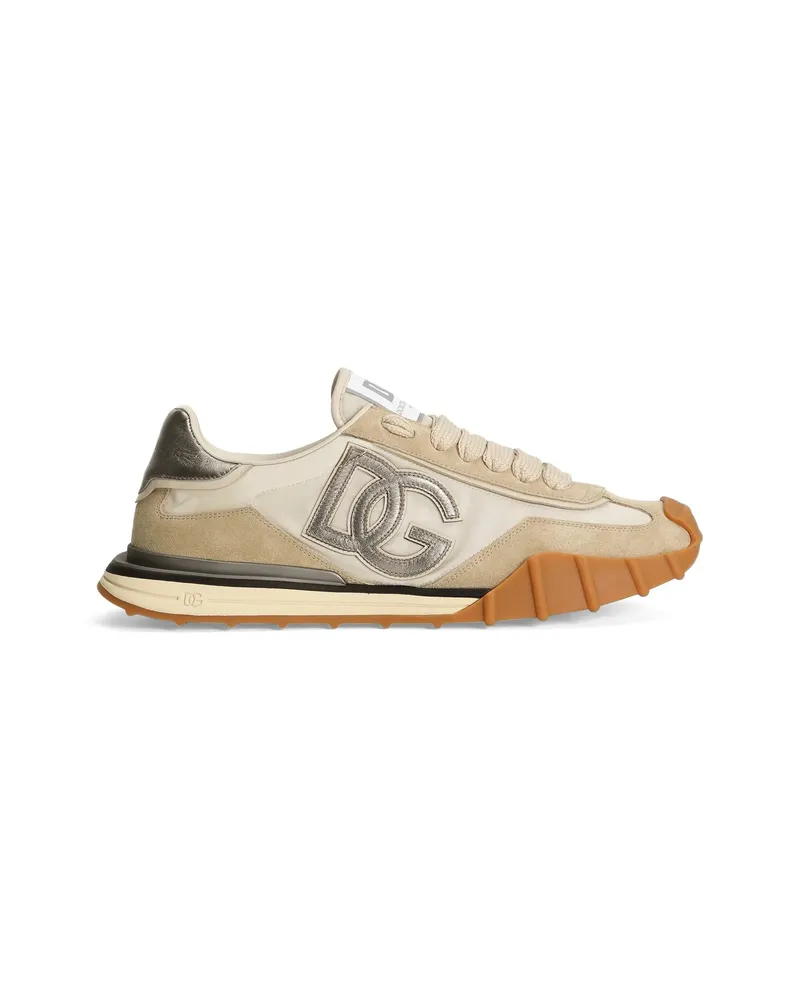 Dolce & Gabbana Logo Lace-up Sneakers Neutrals