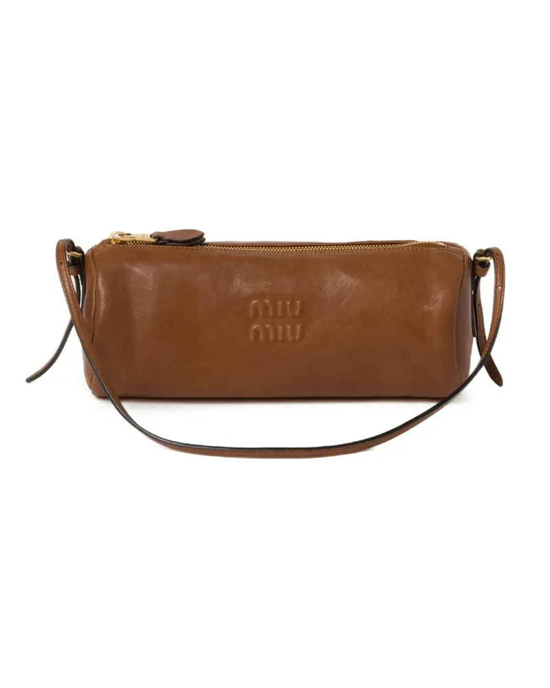Miu Miu Nappa-leather Pouch Brown