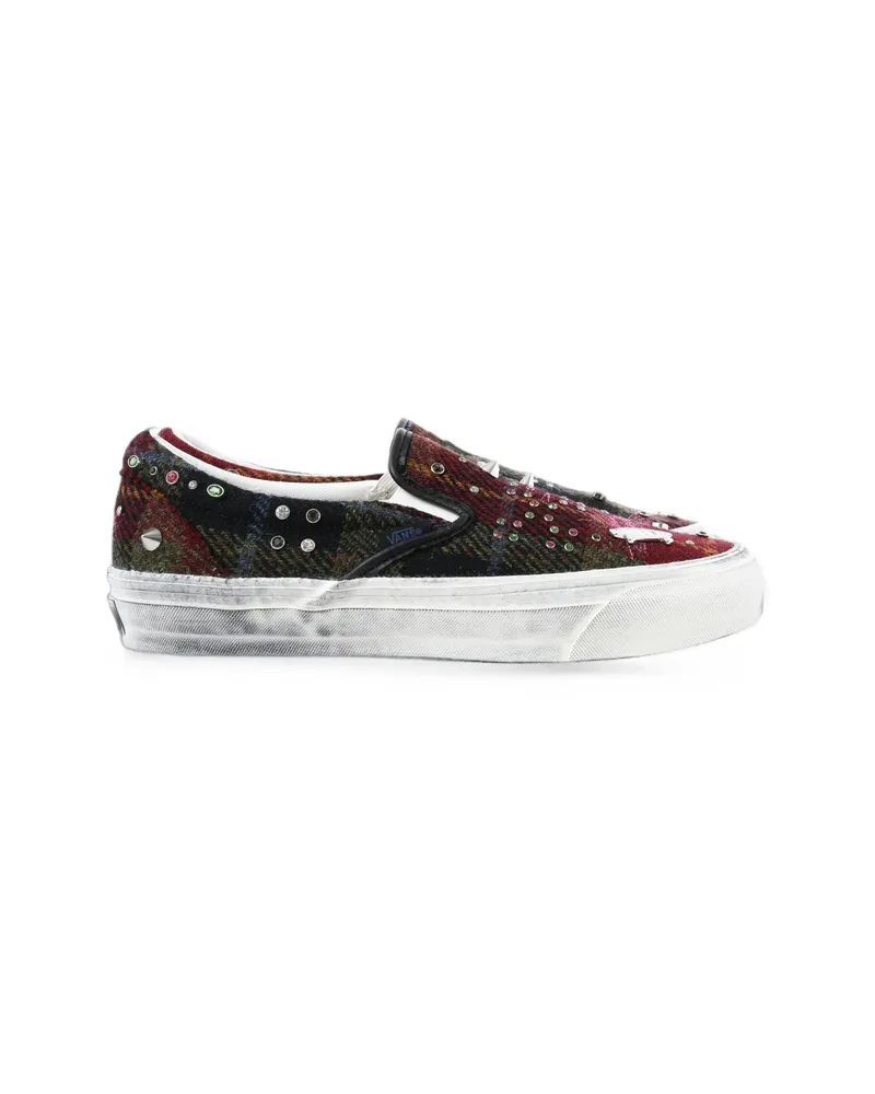 Vans Harris Tweed Slip-On Sneakers Red