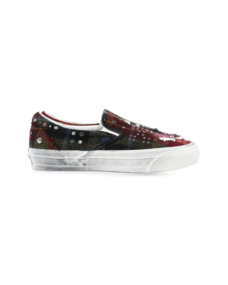 Vans Harris Tweed Slip-On Sneakers Red