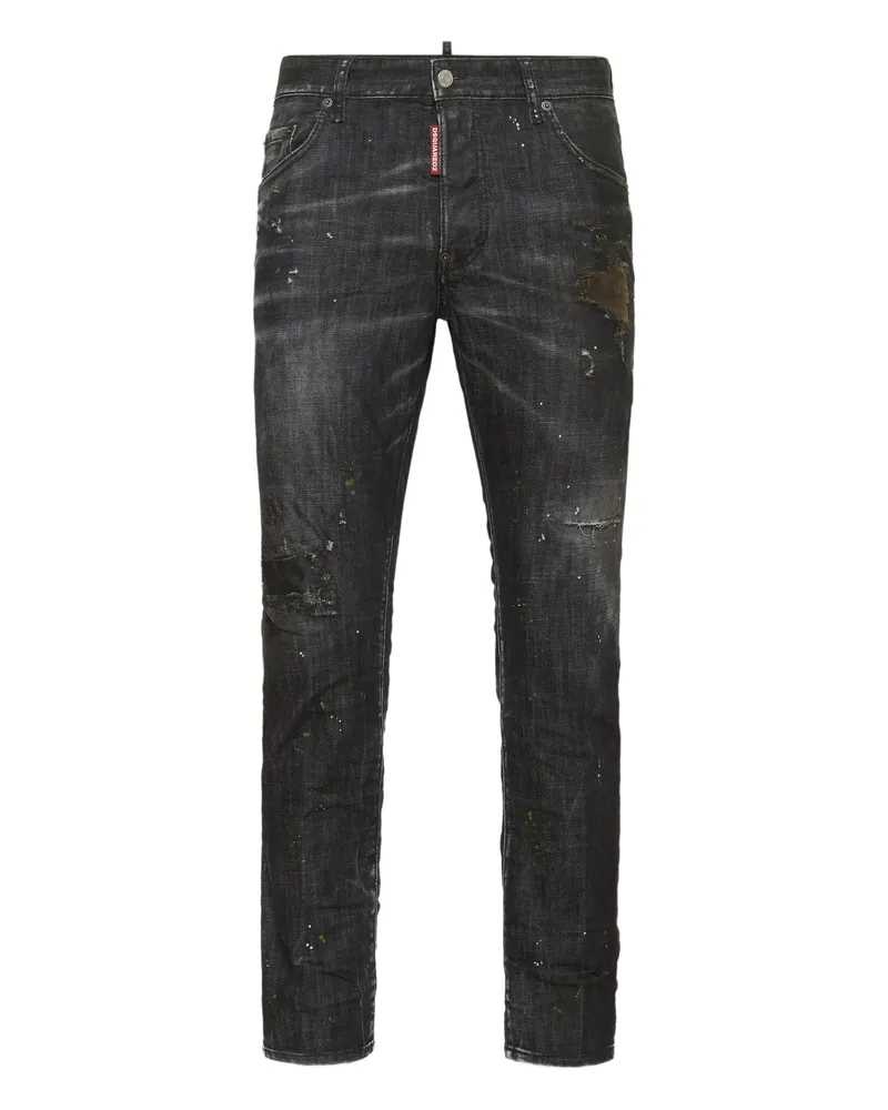 Dsquared2 Nirvana Wash Skater Jeans Black