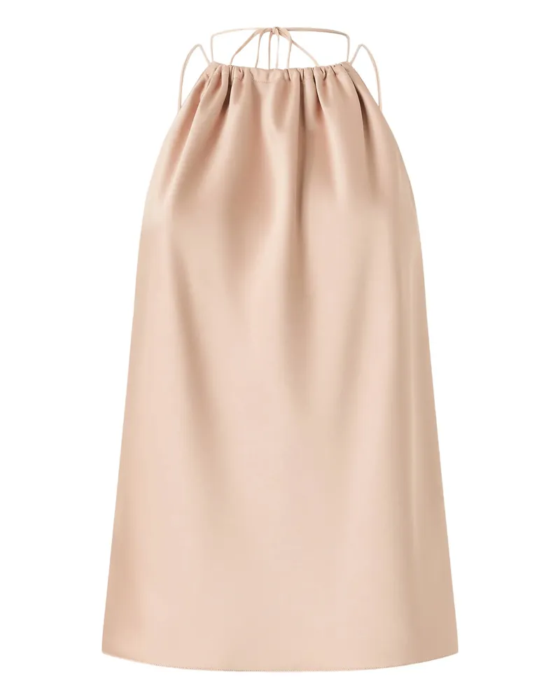 Pinko Gathered-neckline Sleeveless Blouse Neutrals