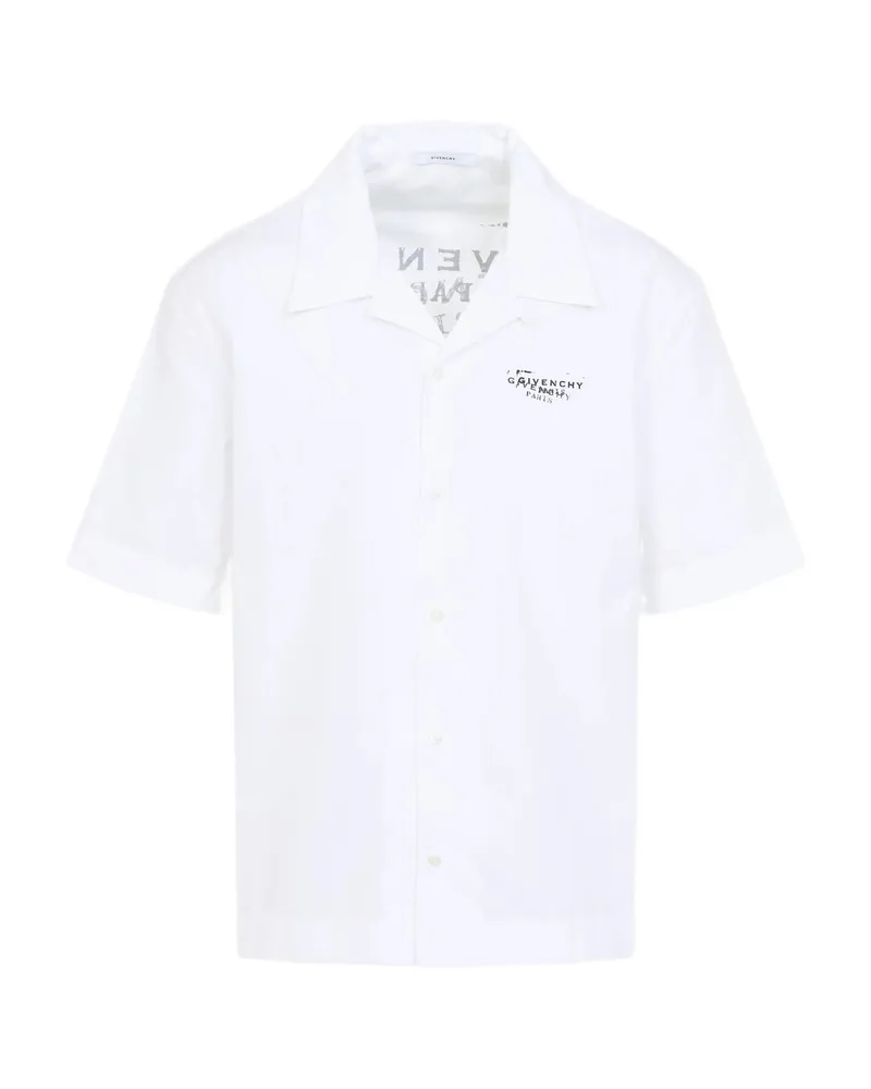 Givenchy Stamp-print Short-sleeve Shirt White
