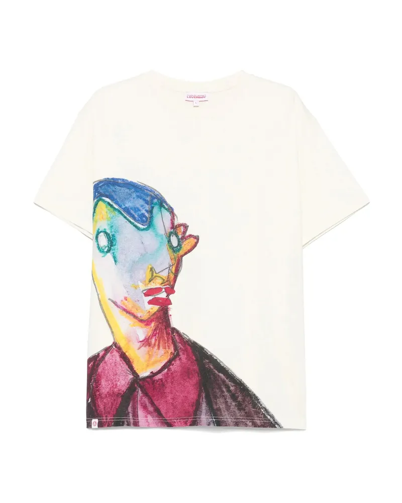 Charles Jeffrey Loverboy Printed T-shirt Neutrals