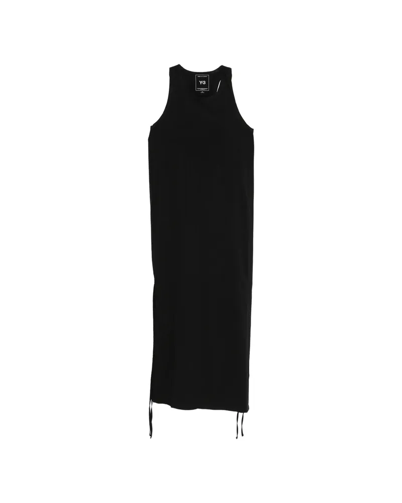 Y-3 X Yohju Yamamoto Racer Cinch Sleeveless Midi Dress Black