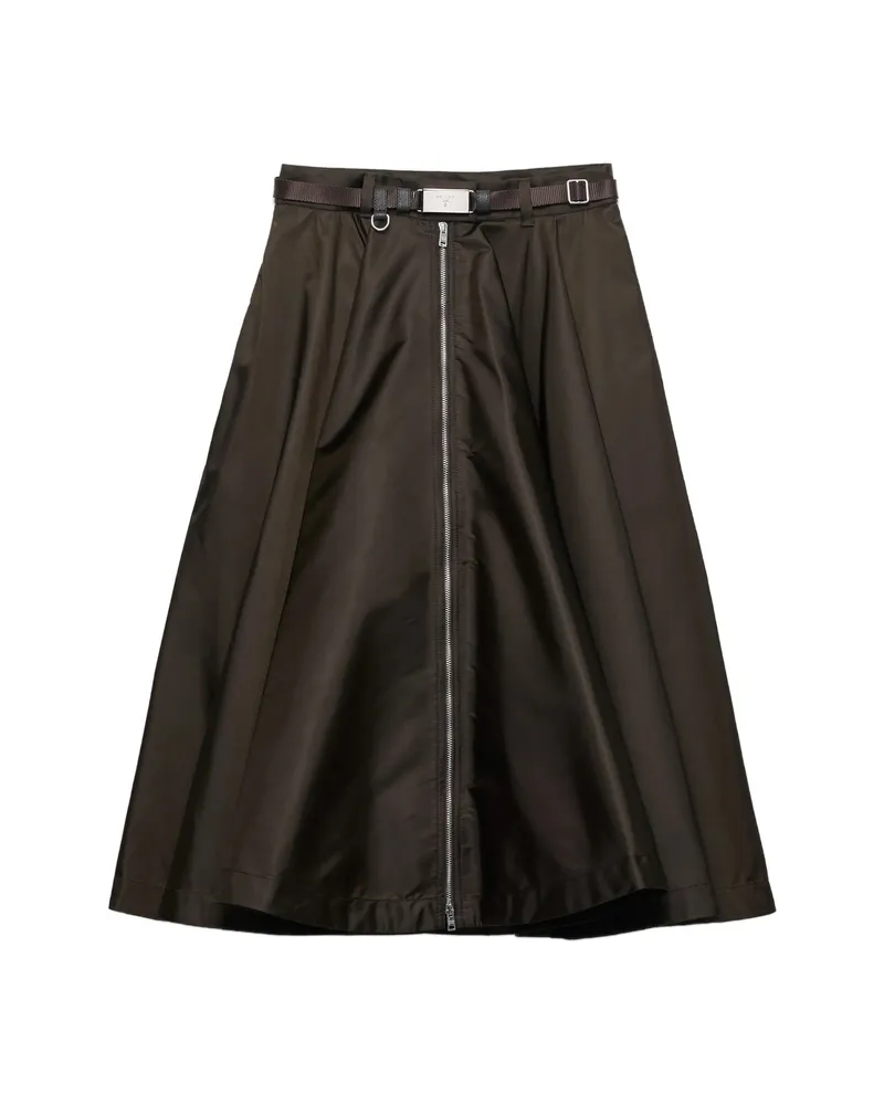 Prada Re-Nylon Circle Skirt Brown