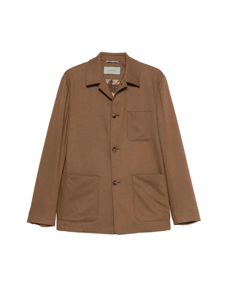 Canali Patch-pocket Jacket Brown