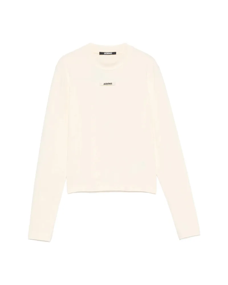 Jacquemus Logo-patch Long-sleeve T-shirt Neutrals