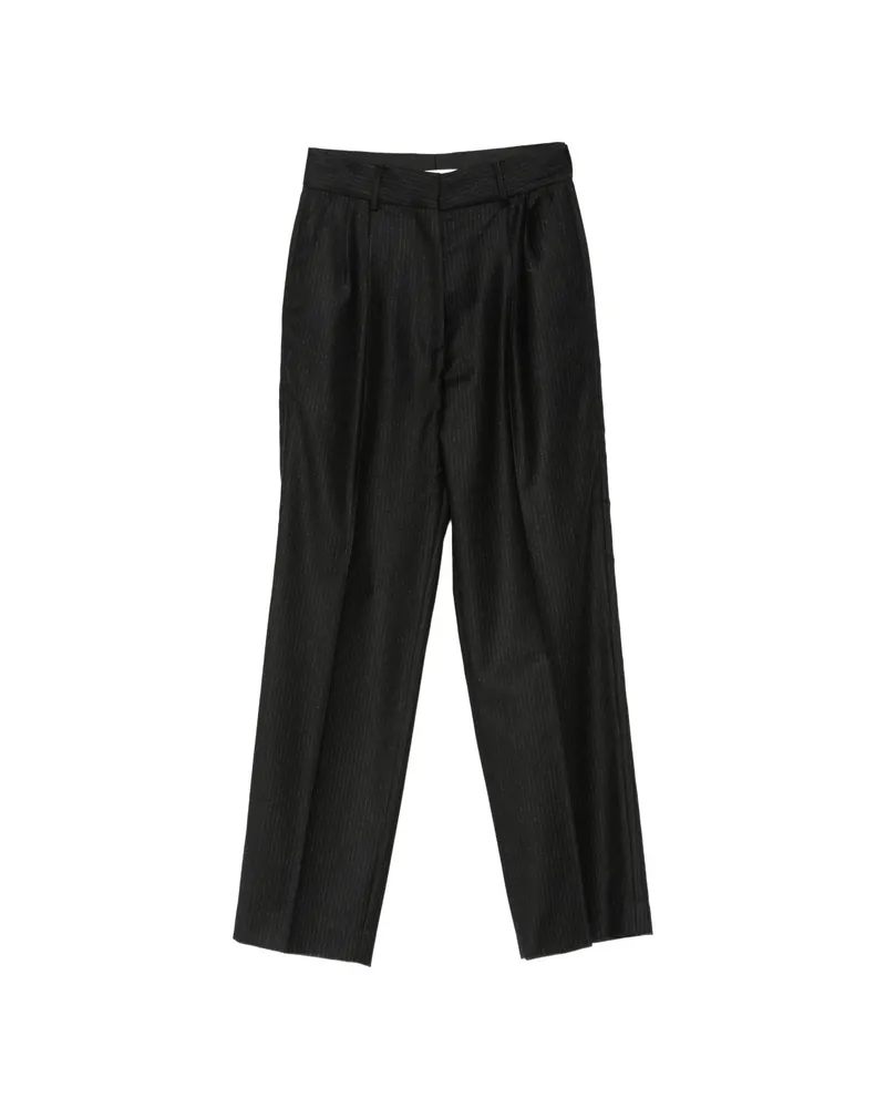 Blazé Milano Pinstripe-pattern Pleated Trousers Black
