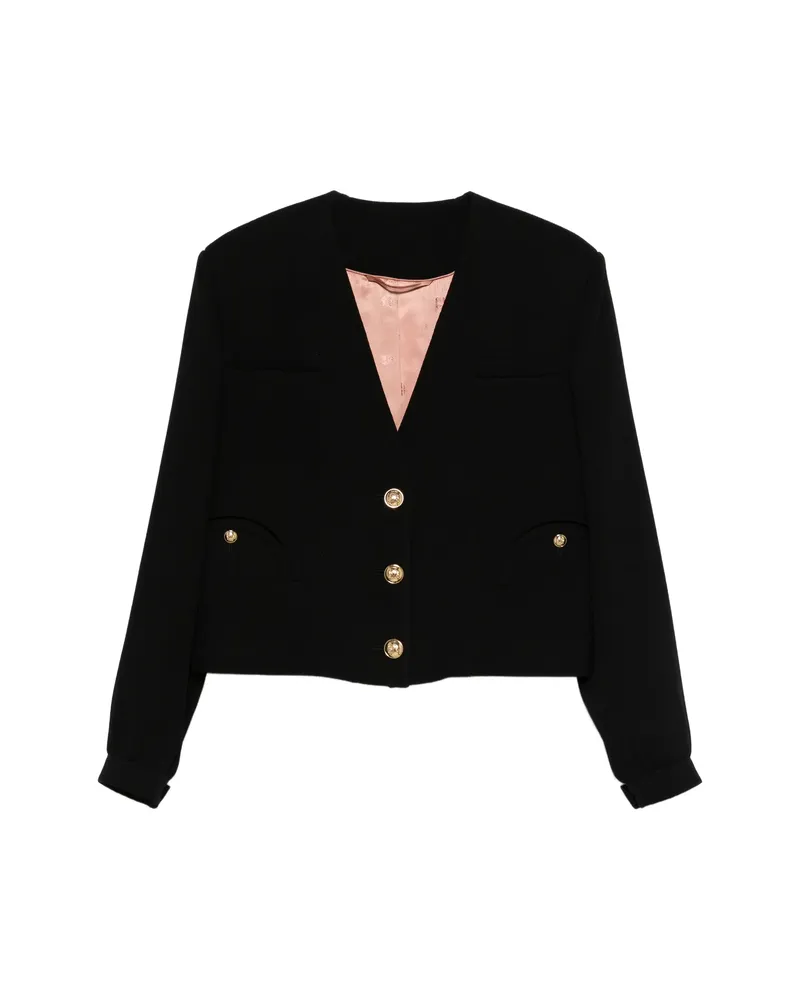 Blazé Milano Riviera Button Crop Jacket Black