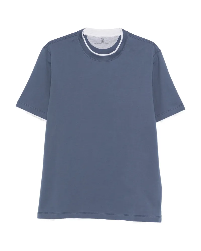 Brunello Cucinelli Crew-neck T-shirt Blue