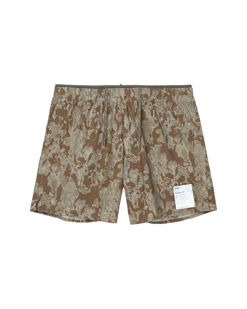 Satisfy Space-O 5" Perforated Drawstring Shorts Brown