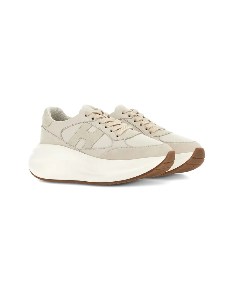 Hogan H696 Suede Sneakers Neutrals