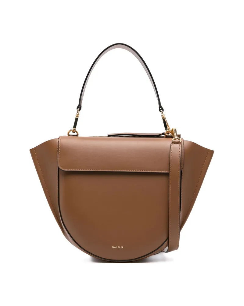 WANDLER Medium Hortensia Leather Bag Brown