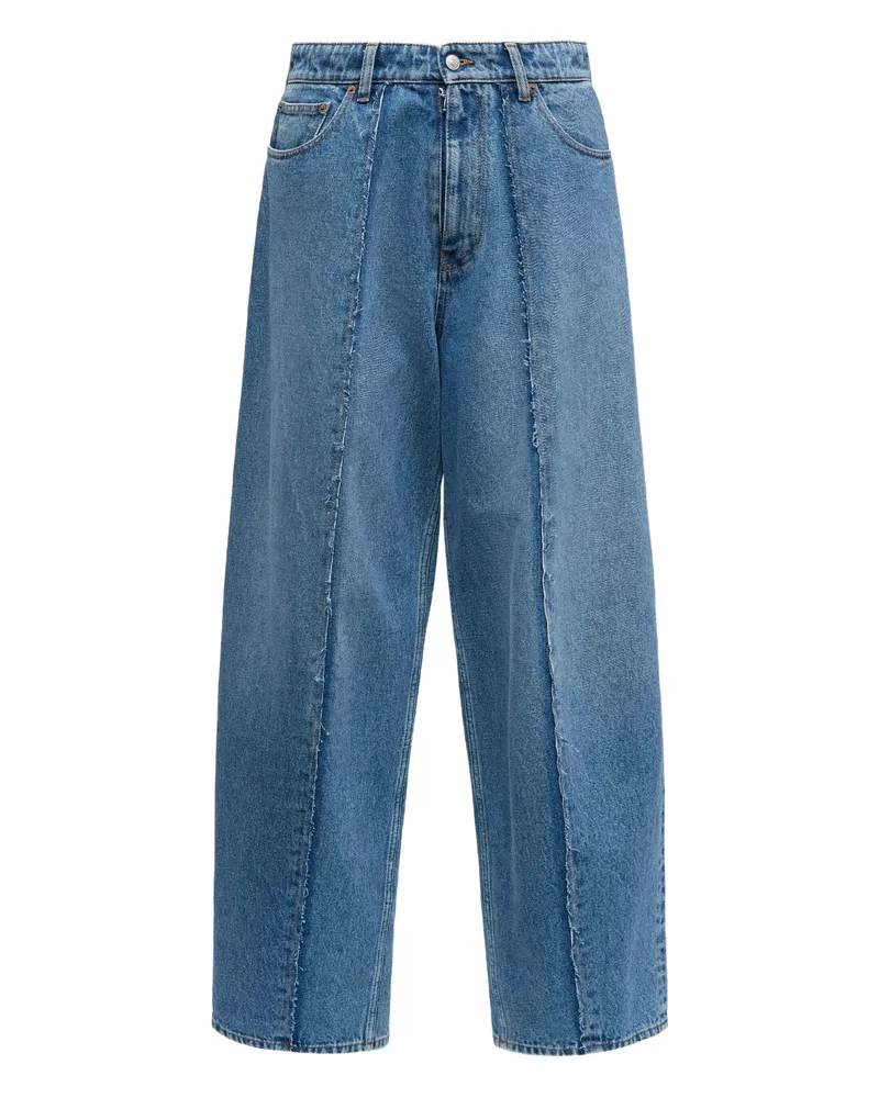 Maison Margiela Frayed-detail Jeans Blue