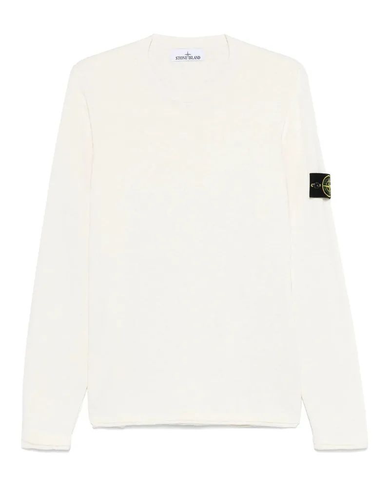 Stone Island Compass-patch Sweater Neutrals